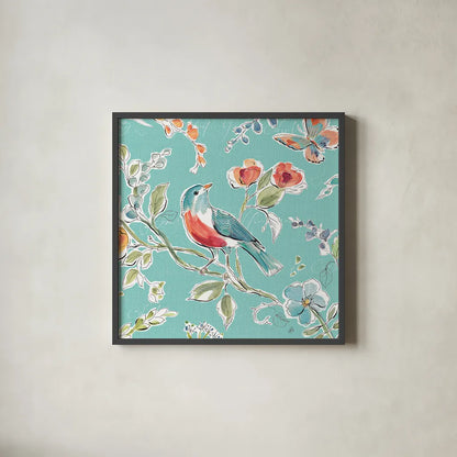 Soft Season III by Daphne Brissonnet. Shown in a sleek black glass frame for a contemporary gallery look. Available as an archival giclee rolled canvas, fine art paper, or poster print. SKU 35007a.