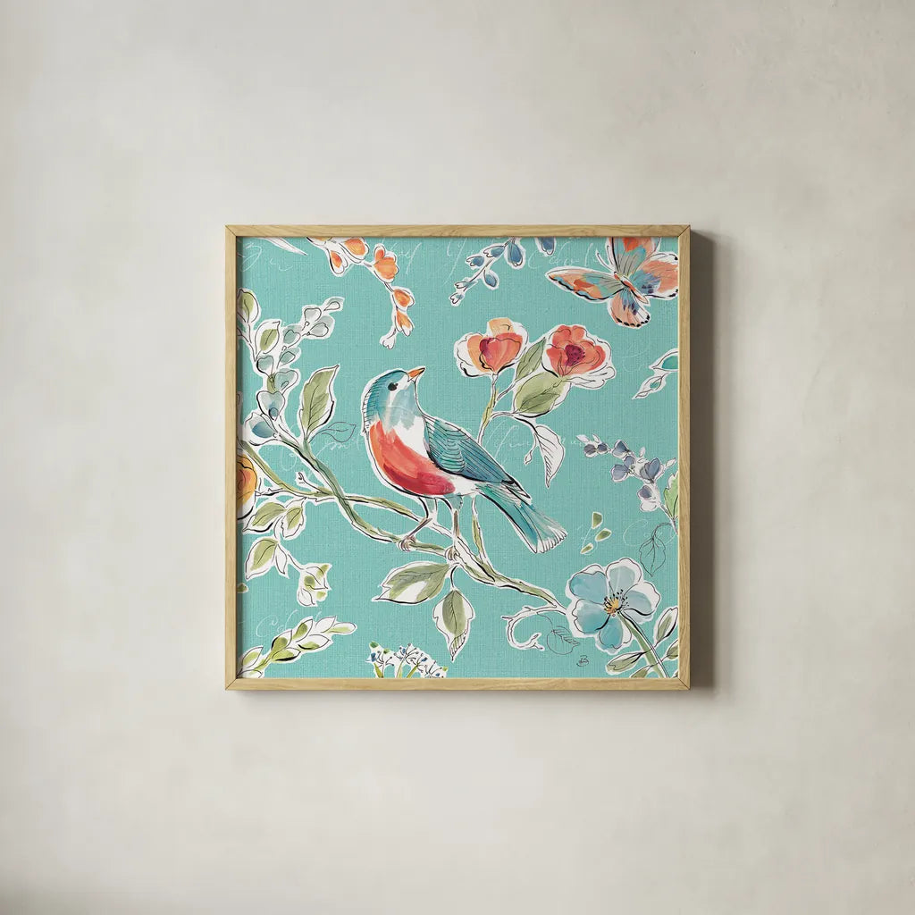 Soft Season III by Daphne Brissonnet. Shown in a natural wood glass frame for a timeless modern aesthetic. Available as an archival giclee rolled canvas, fine art paper, or poster print. SKU 35007a.