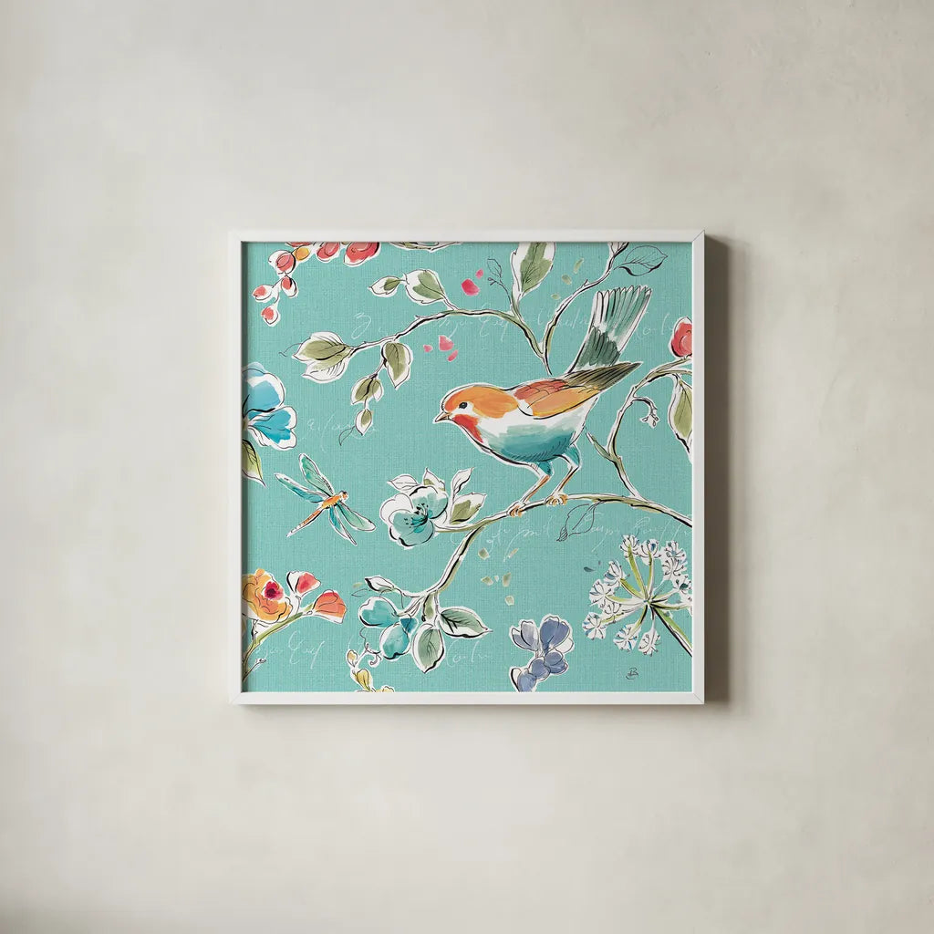 Soft Season IV by Daphne Brissonnet. Shown in a crisp white glass frame for a clean and minimalist style. Available as an archival giclee rolled canvas, fine art paper, or poster print. SKU 35008a.