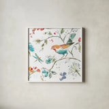 Soft Season IV White by Daphne Brissonnet. Shown in a crisp white glass frame for a clean and minimalist style. Available as an archival giclee rolled canvas, fine art paper, or poster print. SKU 35014a.