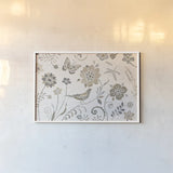 Spanish Impressions I Neutral by Daphne Brissonnet. shown as a paper print in a white frame. Available as a archival giclee rolled canvas, fine art paper, or poster print. SKU 77798i.