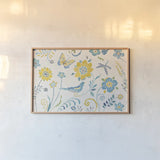 Spanish Impressions I Spring by Daphne Brissonnet. shown as a paper print in a natural frame. Available as a archival giclee rolled canvas, fine art paper, or poster print. SKU 77799i.