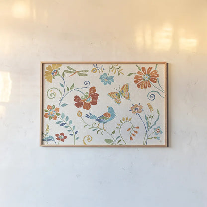 Spanish Impressions II by Daphne Brissonnet. shown as a paper print in a natural frame. Available as a archival giclee rolled canvas, fine art paper, or poster print. SKU 27343i.