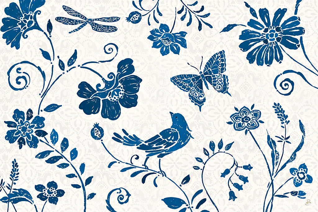 Spanish Impressions II Blue by Daphne Brissonnet. SKU 53489i. Archival Giclee Fine art print for wall decor.