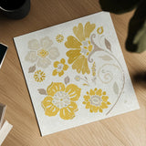 Spanish Impressions IV Yellow by Daphne Brissonnet. Shown as a detailed flat fine art print, highlighting archival giclee quality. Available as an archival giclee rolled canvas, fine art paper, or poster print. SKU 75700a.