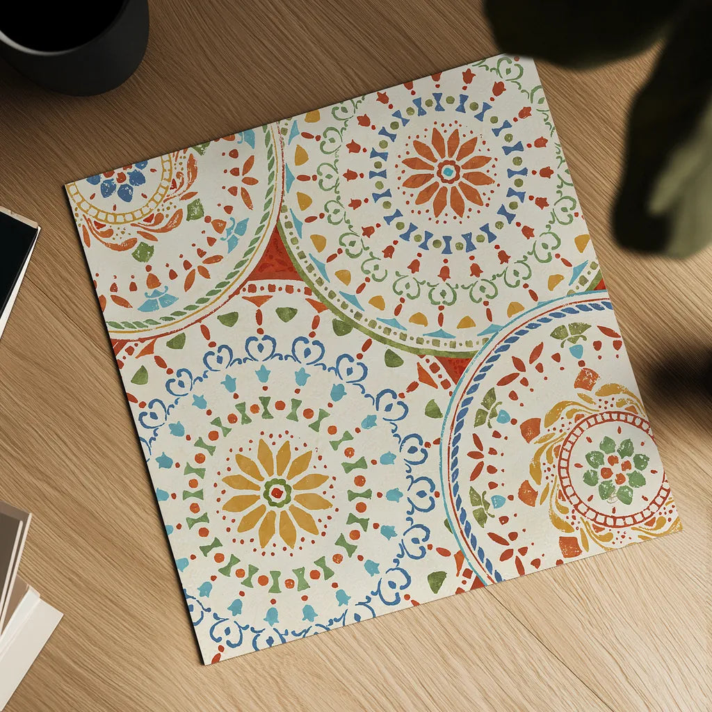 Spanish Impressions V by Daphne Brissonnet. Shown as a detailed flat fine art print, highlighting archival giclee quality. Available as an archival giclee rolled canvas, fine art paper, or poster print. SKU 27346a.