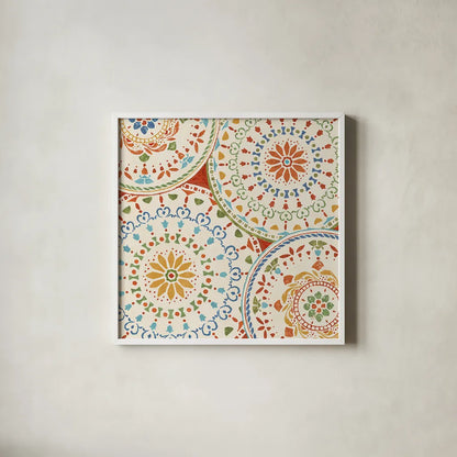 Spanish Impressions V by Daphne Brissonnet. Shown in a crisp white glass frame for a clean and minimalist style. Available as an archival giclee rolled canvas, fine art paper, or poster print. SKU 27346a.