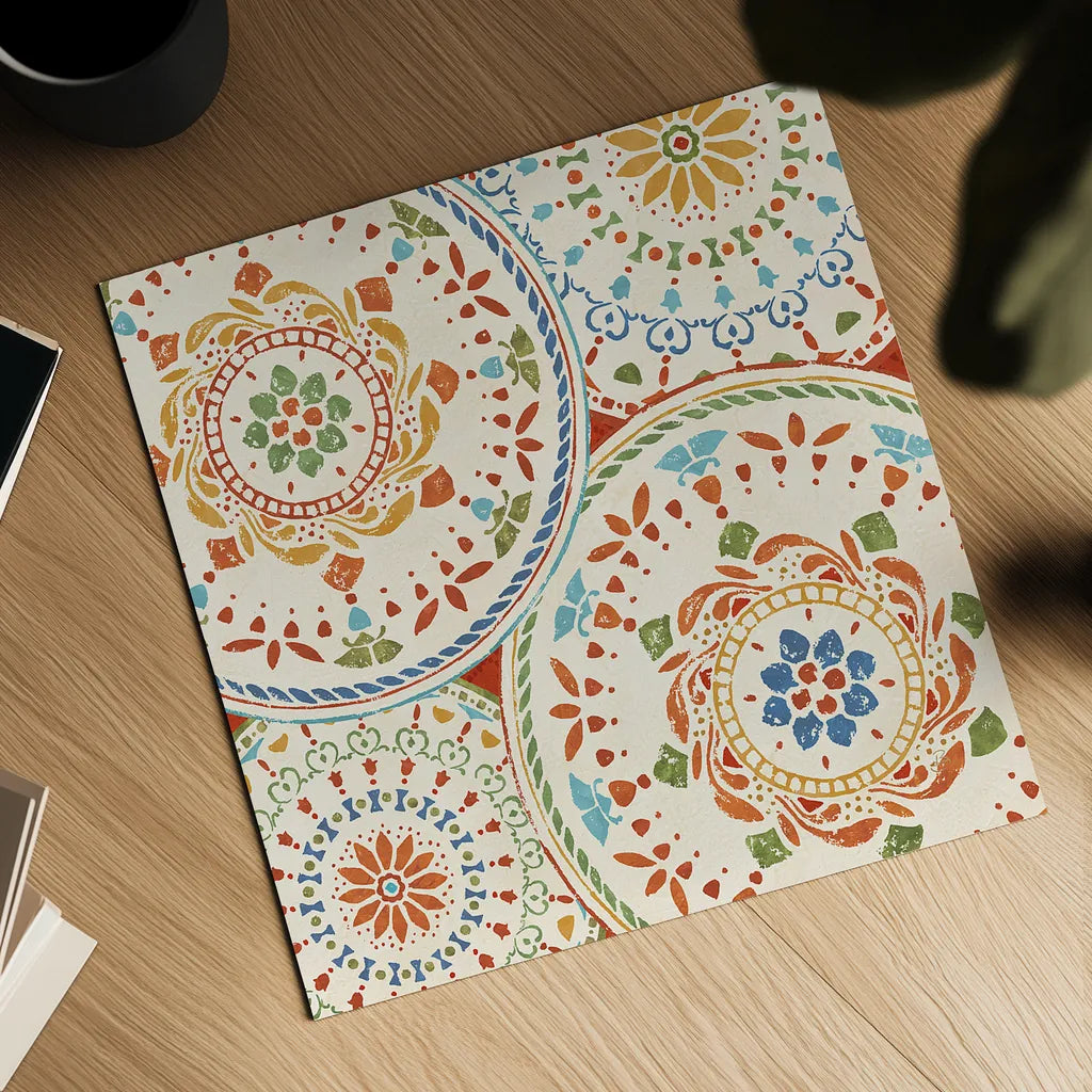 Spanish Impressions VI by Daphne Brissonnet. Shown as a detailed flat fine art print, highlighting archival giclee quality. Available as an archival giclee rolled canvas, fine art paper, or poster print. SKU 27347a.