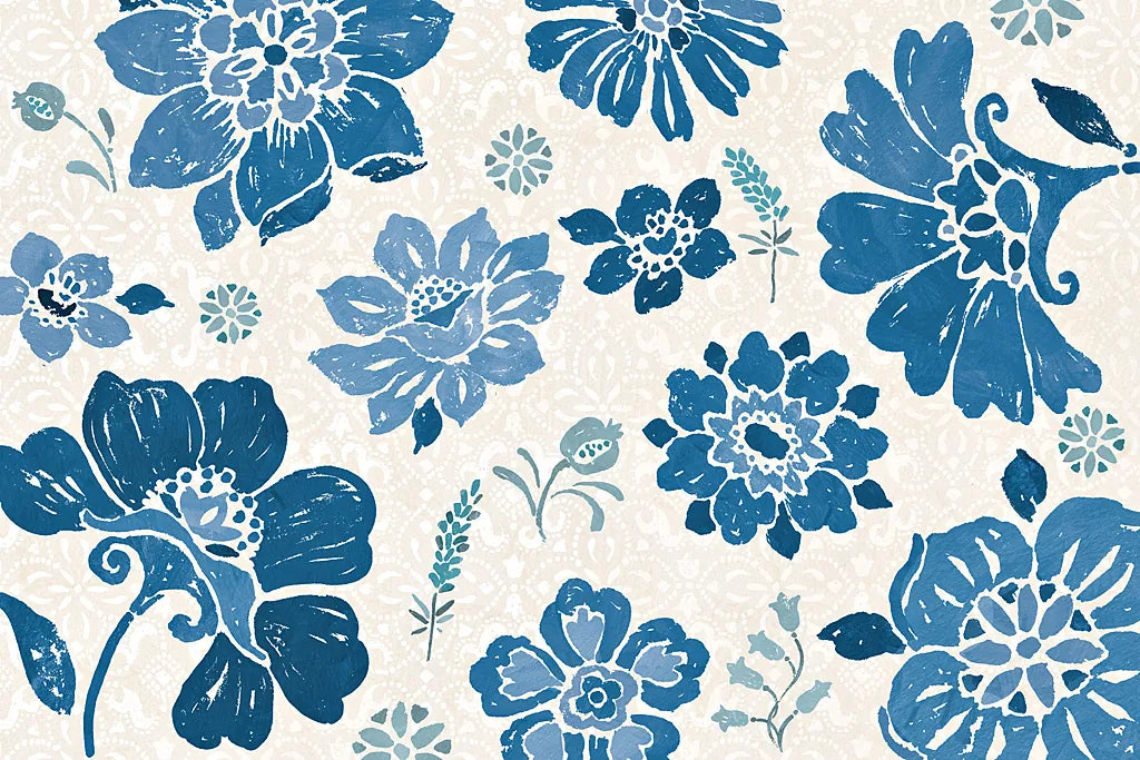 Spanish Impressions VII Blue by Daphne Brissonnet. SKU 77800i. Archival Giclee Fine art print for wall decor.