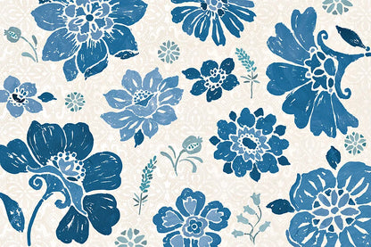 Spanish Impressions VII Blue by Daphne Brissonnet. SKU 77800i. Archival Giclee Fine art print for wall decor.