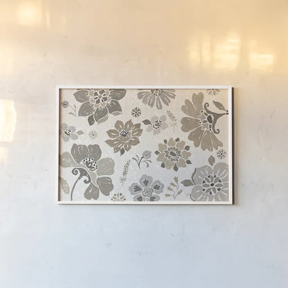 Spanish Impressions VII Neutral by Daphne Brissonnet. shown as a paper print in a white frame. Available as a archival giclee rolled canvas, fine art paper, or poster print. SKU 77801i.