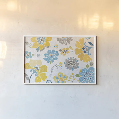 Spanish Impressions VII Spring by Daphne Brissonnet. shown as a paper print in a white frame. Available as a archival giclee rolled canvas, fine art paper, or poster print. SKU 77802i.