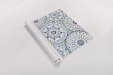 Spanish Impressions VIII Blue by Daphne Brissonnet. shown as a rolled paper print. Available as archival giclee rolled canvas, fine art paper, or poster print. SKU 77803i.