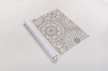 Spanish Impressions VIII Neutral by Daphne Brissonnet. shown as a rolled paper print. Available as archival giclee rolled canvas, fine art paper, or poster print. SKU 77804i.