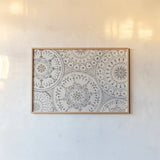 Spanish Impressions VIII Neutral by Daphne Brissonnet. shown as a paper print in a natural frame. Available as a archival giclee rolled canvas, fine art paper, or poster print. SKU 77804i.