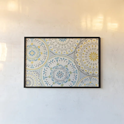 Spanish Impressions VIII Spring by Daphne Brissonnet. shown as a paper print in a black flame. Available as a archival giclee rolled canvas, fine art paper, or poster print. SKU 77805i.