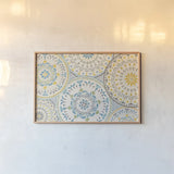 Spanish Impressions VIII Spring by Daphne Brissonnet. shown as a paper print in a natural frame. Available as a archival giclee rolled canvas, fine art paper, or poster print. SKU 77805i.