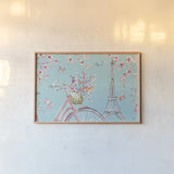 Sparrow Spring I by Daphne Brissonnet. shown as a paper print in a natural frame. Available as a archival giclee rolled canvas, fine art paper, or poster print. SKU 37655i.