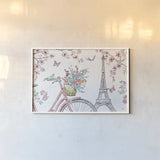 Sparrow Spring I Light by Daphne Brissonnet. shown as a paper print in a white frame. Available as a archival giclee rolled canvas, fine art paper, or poster print. SKU 37664i.
