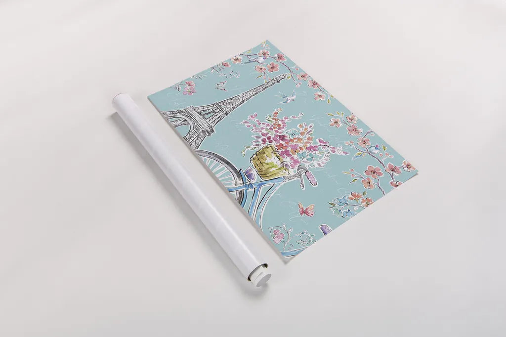 Sparrow Spring II by Daphne Brissonnet. shown as a rolled paper print. Available as archival giclee rolled canvas, fine art paper, or poster print. SKU 37656i.