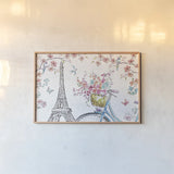 Sparrow Spring II Light by Daphne Brissonnet. shown as a paper print in a natural frame. Available as a archival giclee rolled canvas, fine art paper, or poster print. SKU 37665i.