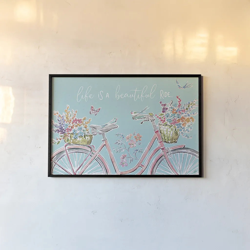 Sparrow Spring III by Daphne Brissonnet. shown as a paper print in a black flame. Available as a archival giclee rolled canvas, fine art paper, or poster print. SKU 37657i.