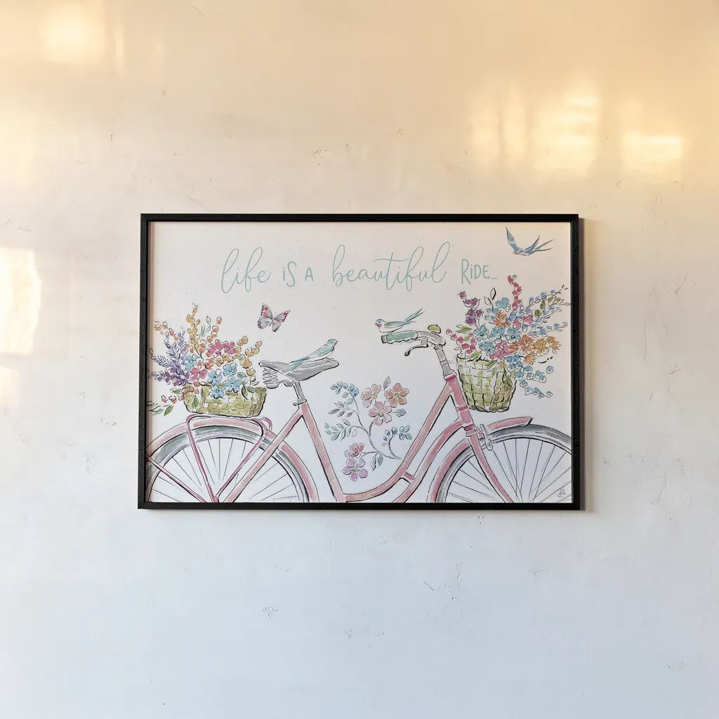 Sparrow Spring III Light by Daphne Brissonnet. shown as a paper print in a black flame. Available as a archival giclee rolled canvas, fine art paper, or poster print. SKU 37666i.