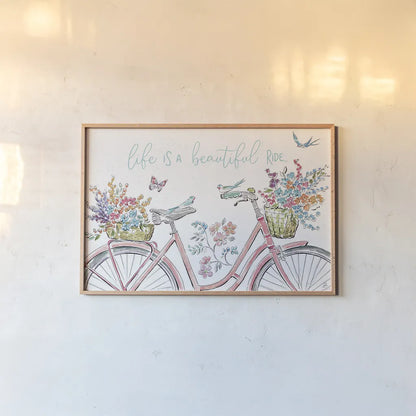 Sparrow Spring III Light by Daphne Brissonnet. shown as a paper print in a natural frame. Available as a archival giclee rolled canvas, fine art paper, or poster print. SKU 37666i.