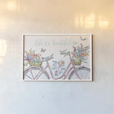 Sparrow Spring III Light by Daphne Brissonnet. shown as a paper print in a white frame. Available as a archival giclee rolled canvas, fine art paper, or poster print. SKU 37666i.