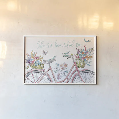 Sparrow Spring III Light by Daphne Brissonnet. shown as a paper print in a white frame. Available as a archival giclee rolled canvas, fine art paper, or poster print. SKU 37666i.