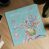 Sparrow Spring IV by Daphne Brissonnet. Shown as a detailed flat fine art print, highlighting archival giclee quality. Available as an archival giclee rolled canvas, fine art paper, or poster print. SKU 37658a.