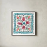 Sparrow Spring VIII by Daphne Brissonnet. Shown in a sleek black glass frame for a contemporary gallery look. Available as an archival giclee rolled canvas, fine art paper, or poster print. SKU 37662a.