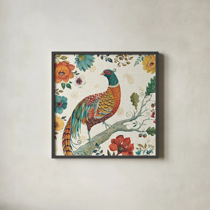 Spice Season III by Daphne Brissonnet. Shown in a sleek black glass frame for a contemporary gallery look. Available as an archival giclee rolled canvas, fine art paper, or poster print. SKU 32234a.