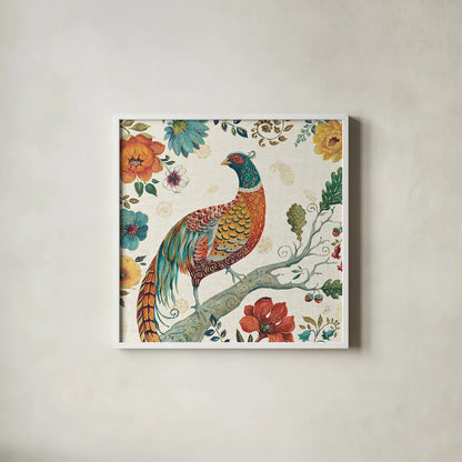 Spice Season III by Daphne Brissonnet. Shown in a crisp white glass frame for a clean and minimalist style. Available as an archival giclee rolled canvas, fine art paper, or poster print. SKU 32234a.