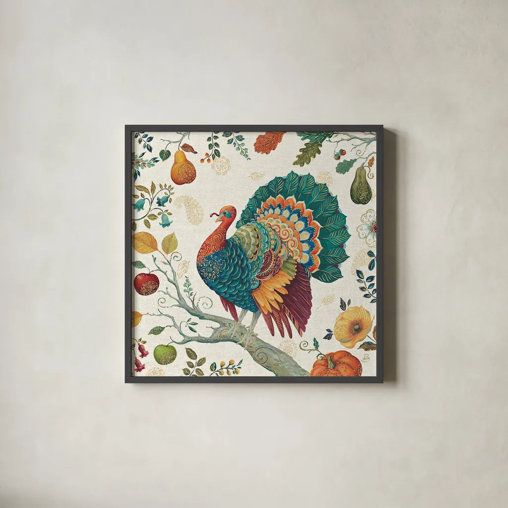 Spice Season IV by Daphne Brissonnet. Shown in a sleek black glass frame for a contemporary gallery look. Available as an archival giclee rolled canvas, fine art paper, or poster print. SKU 32235a.