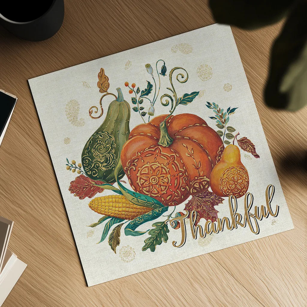 Spice Season VIII - Thankful by Daphne Brissonnet. Shown as a detailed flat fine art print, highlighting archival giclee quality. Available as an archival giclee rolled canvas, fine art paper, or poster print. SKU 35634a.