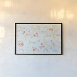 Spring Fling I by Daphne Brissonnet. shown as a paper print in a black flame. Available as a archival giclee rolled canvas, fine art paper, or poster print. SKU 69867i.