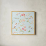 Spring Fling II by Daphne Brissonnet. Shown in a natural wood glass frame for a timeless modern aesthetic. Available as an archival giclee rolled canvas, fine art paper, or poster print. SKU 69868a.