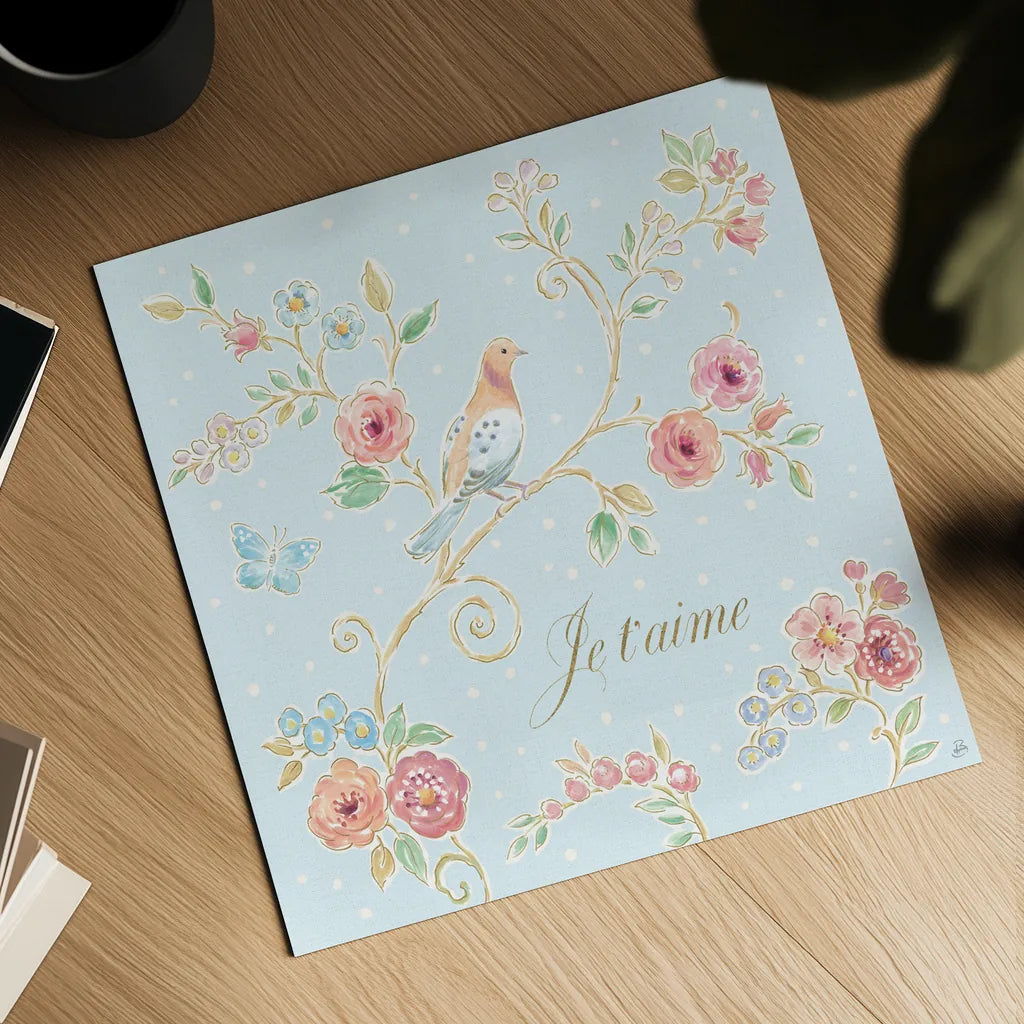 Spring Fling III by Daphne Brissonnet. Shown as a detailed flat fine art print, highlighting archival giclee quality. Available as an archival giclee rolled canvas, fine art paper, or poster print. SKU 69869a.