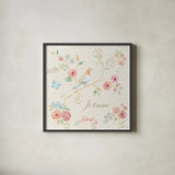 Spring Fling III Light by Daphne Brissonnet. Shown in a sleek black glass frame for a contemporary gallery look. Available as an archival giclee rolled canvas, fine art paper, or poster print. SKU 69878a.