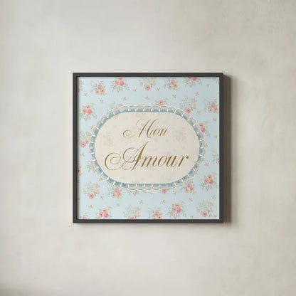 Spring Fling IX by Daphne Brissonnet. Shown in a sleek black glass frame for a contemporary gallery look. Available as an archival giclee rolled canvas, fine art paper, or poster print. SKU 69875a.