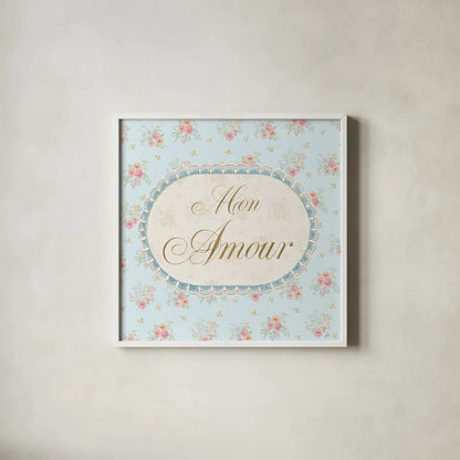 Spring Fling IX by Daphne Brissonnet. Shown in a crisp white glass frame for a clean and minimalist style. Available as an archival giclee rolled canvas, fine art paper, or poster print. SKU 69875a.