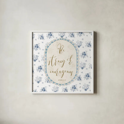 Spring Fling IX Bible Quote by Daphne Brissonnet. Shown in a crisp white glass frame for a clean and minimalist style. Available as an archival giclee rolled canvas, fine art paper, or poster print. SKU 98886a.