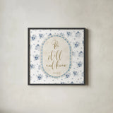 Spring Fling VIII Bible Quote by Daphne Brissonnet. Shown in a sleek black glass frame for a contemporary gallery look. Available as an archival giclee rolled canvas, fine art paper, or poster print. SKU 98885a.