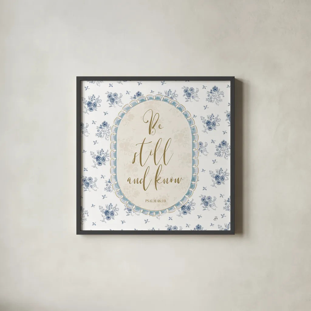 Spring Fling VIII Bible Quote by Daphne Brissonnet. Shown in a sleek black glass frame for a contemporary gallery look. Available as an archival giclee rolled canvas, fine art paper, or poster print. SKU 98885a.