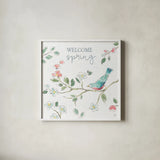 Springtime III by Daphne Brissonnet. Shown in a crisp white glass frame for a clean and minimalist style. Available as an archival giclee rolled canvas, fine art paper, or poster print. SKU 48557a.