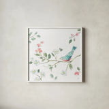 Springtime III No Words by Daphne Brissonnet. Shown in a crisp white glass frame for a clean and minimalist style. Available as an archival giclee rolled canvas, fine art paper, or poster print. SKU 72037a.