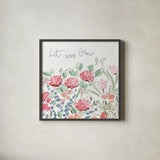 Springtime VII by Daphne Brissonnet. Shown in a sleek black glass frame for a contemporary gallery look. Available as an archival giclee rolled canvas, fine art paper, or poster print. SKU 48561a.