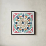 Springtime X by Daphne Brissonnet. Shown in a sleek black glass frame for a contemporary gallery look. Available as an archival giclee rolled canvas, fine art paper, or poster print. SKU 48564a.