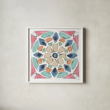 Springtime X by Daphne Brissonnet. Shown in a crisp white glass frame for a clean and minimalist style. Available as an archival giclee rolled canvas, fine art paper, or poster print. SKU 48564a.
